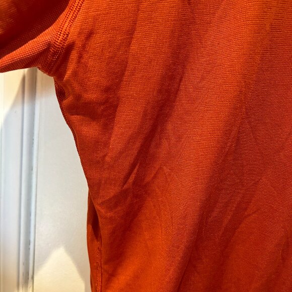 Patagonia Capilene Size L Large Short Sleeve T Shirt Men Orange Stretch - Picture 12 of 16